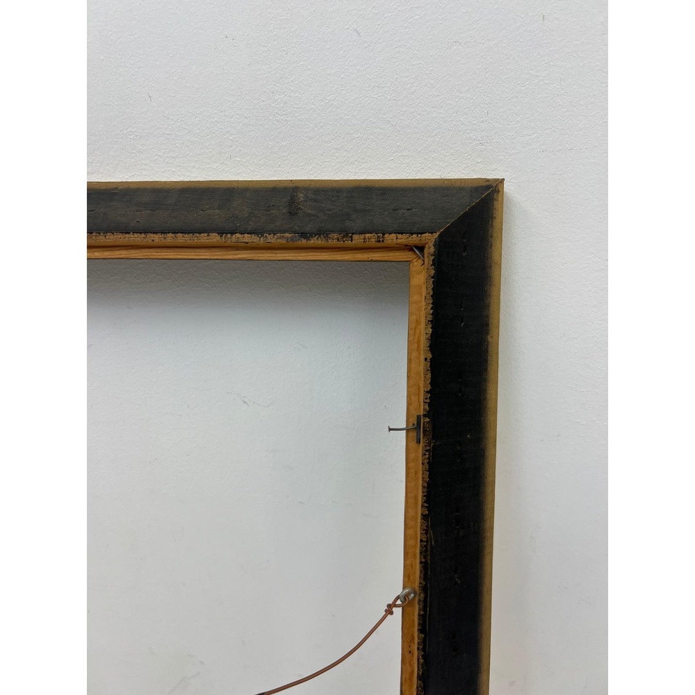 Vintage Wood Picture Frame 16x20 Black Gold Mid Century Wooden Carved Wall Art - Picture 16 of 16